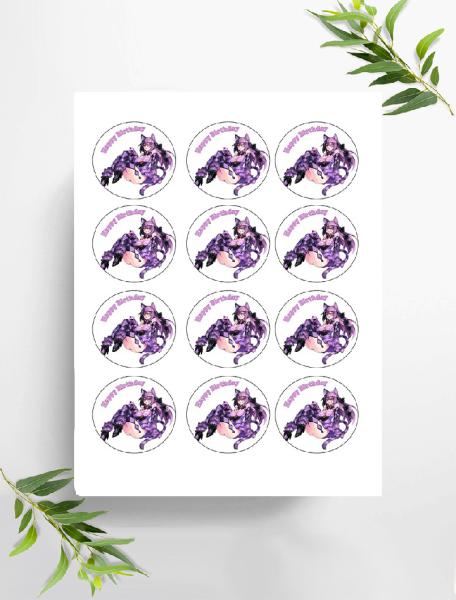 Anime Manga  Muffinaufleger, Ø ca. 6 cm, 0858x